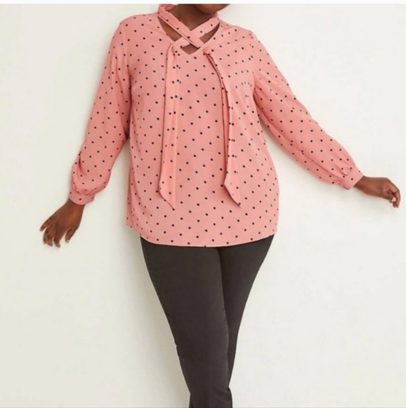 Polka Dot Lane Bryant Blouse 26/28 - Picture 1 of 8